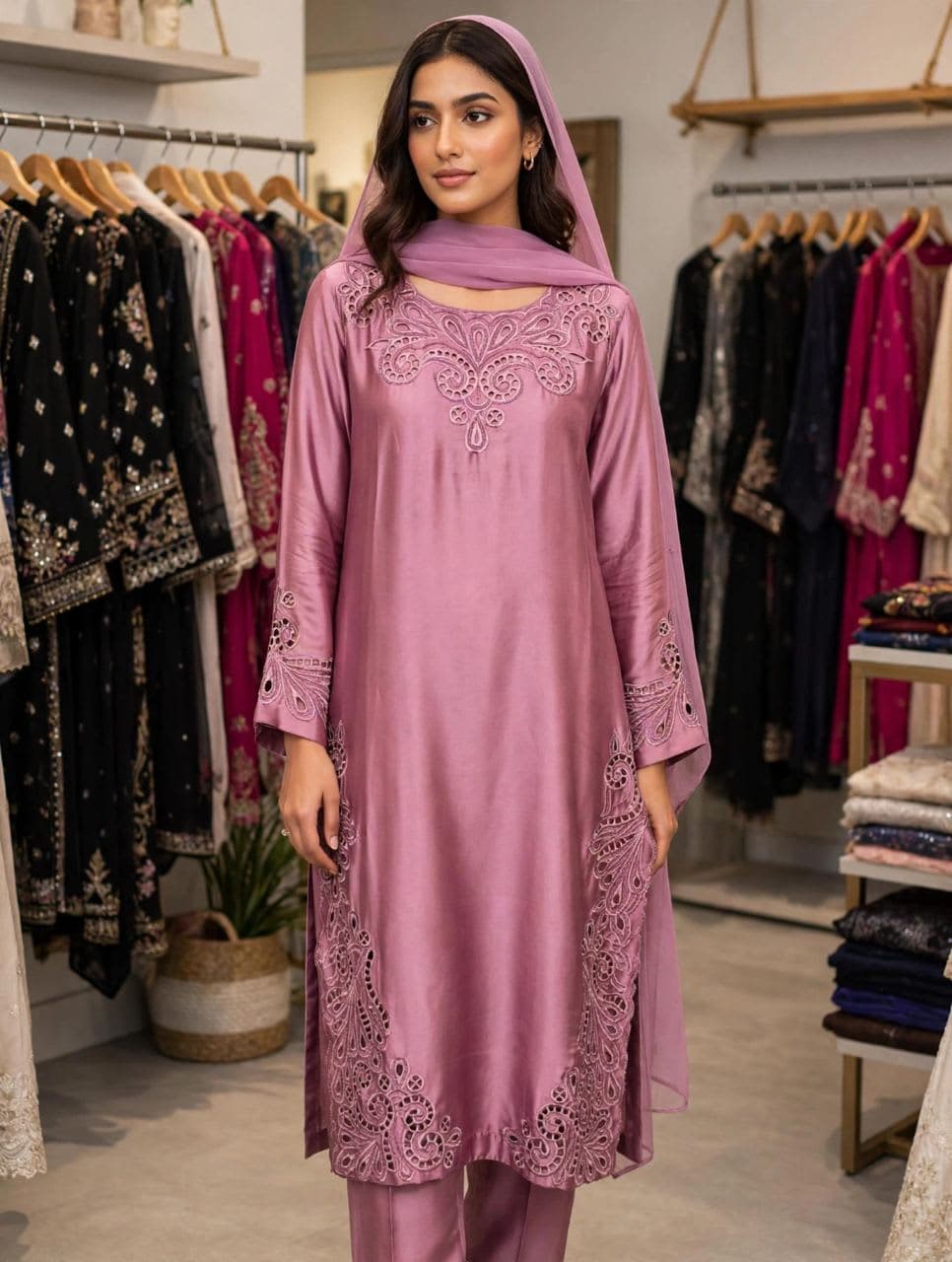Kaftan Cutwork - Luxury Pakistani Couture